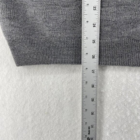 Calvin Klein Sweater Mens L Gray V Neck Regular Fit Sleeveless Pullover Vest - Picture 4 of 11
